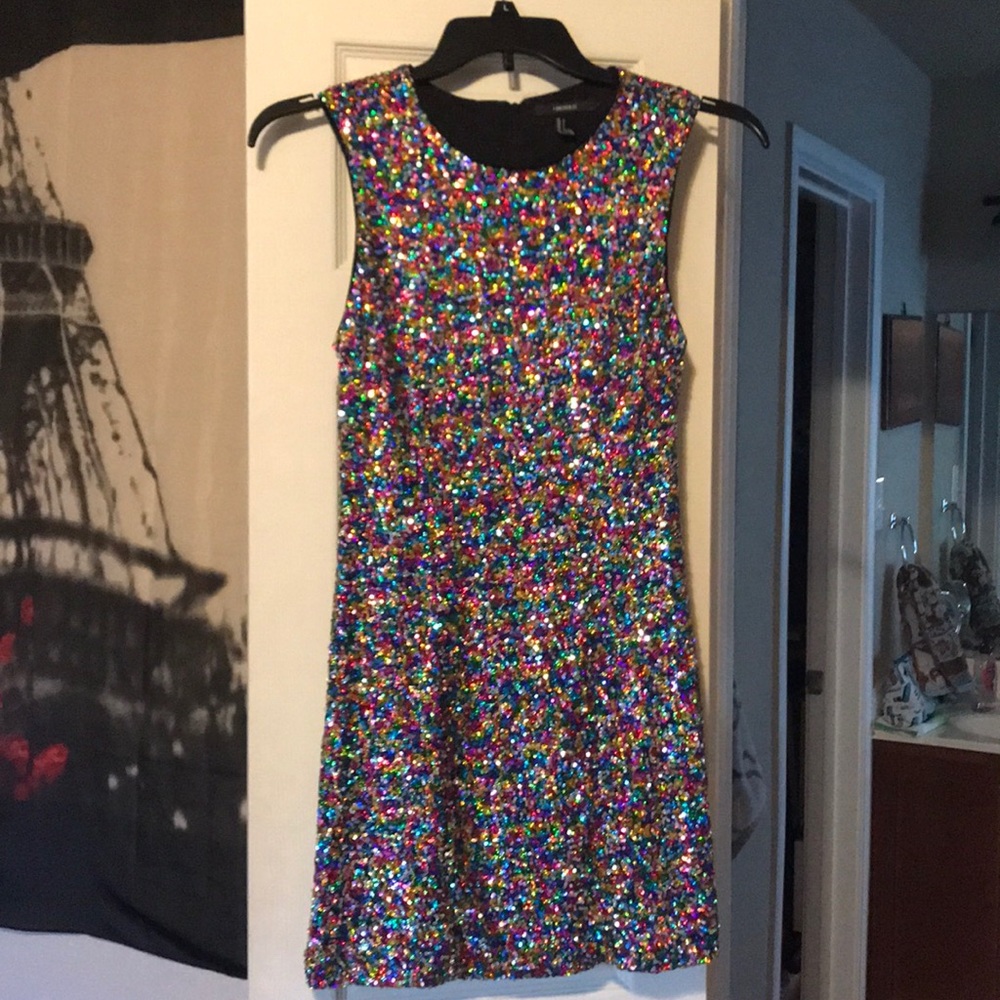 Multicolored sequin dress